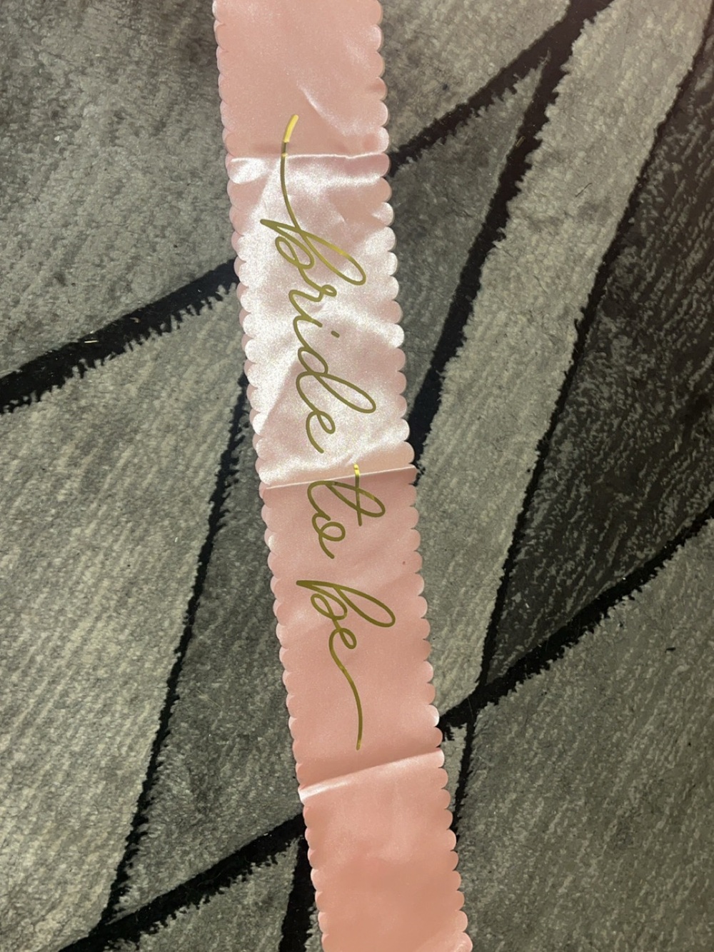 Pink "Bride to Be" Satin Sash with Gold Script